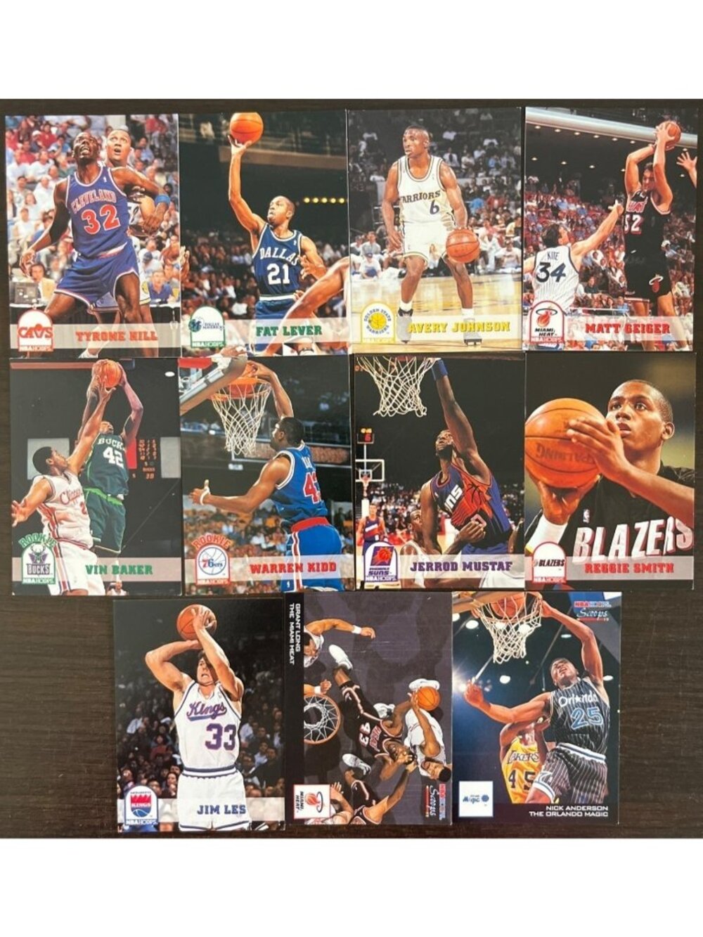 1994 Sky Box NBA Hoops Lot Of 11 National Basketball Association Cards NBA